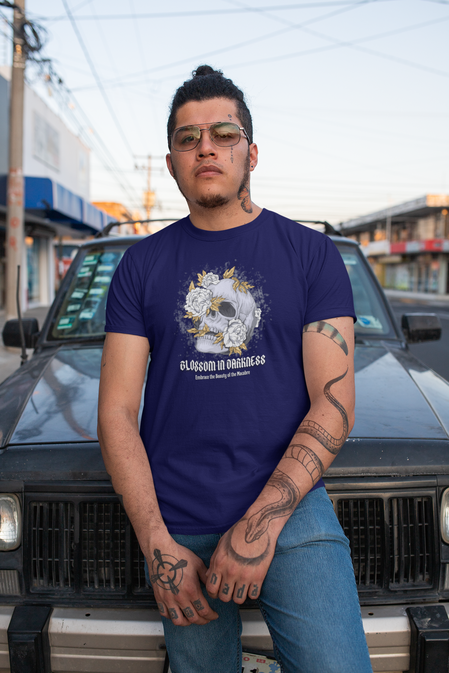 Navy Blue Cotton Regular Fit T-Shirt for Men – The Men’s Clothing Club